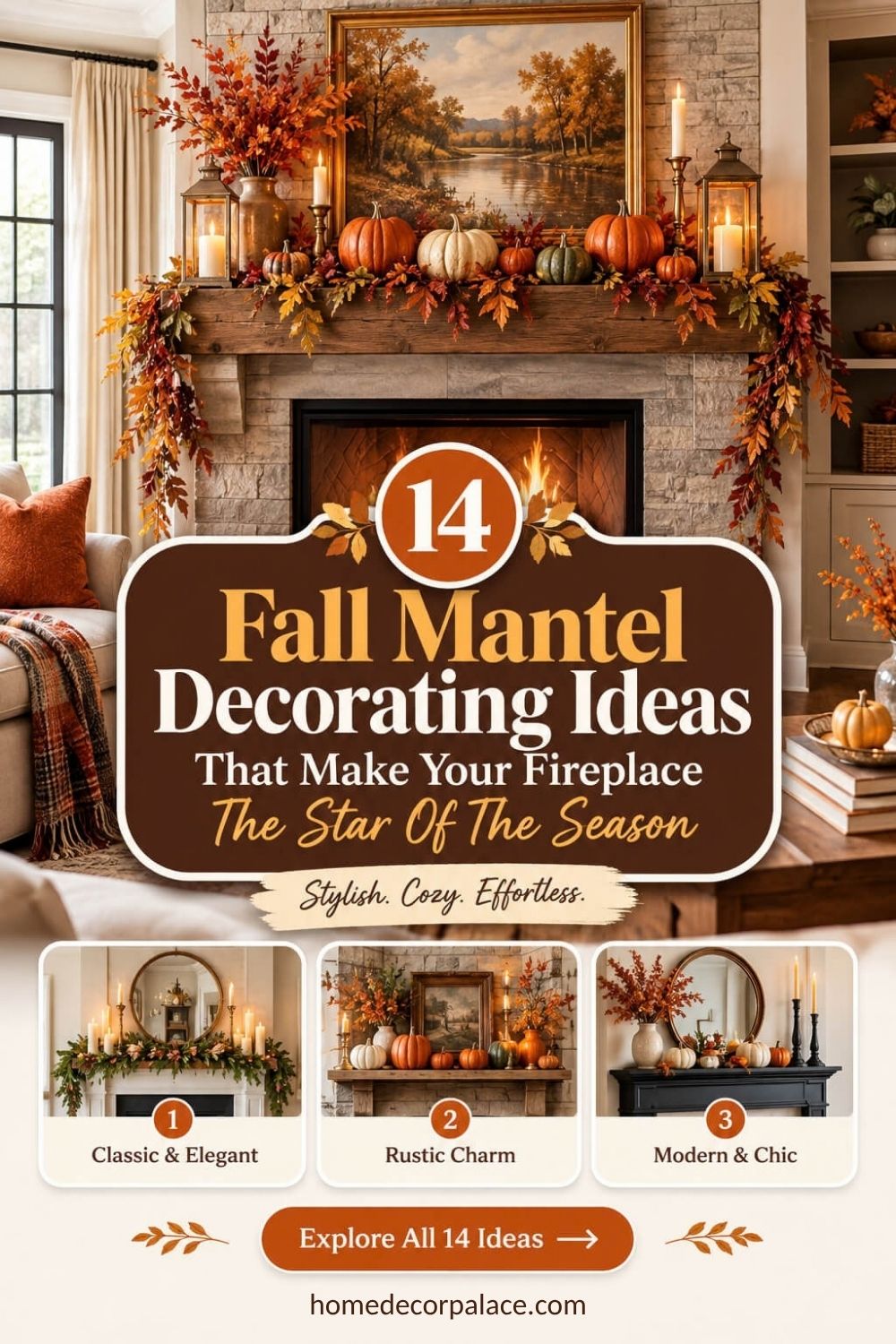 14 Fall Mantel Decorating Ideas That Make Your Fireplace The Star Of The Season