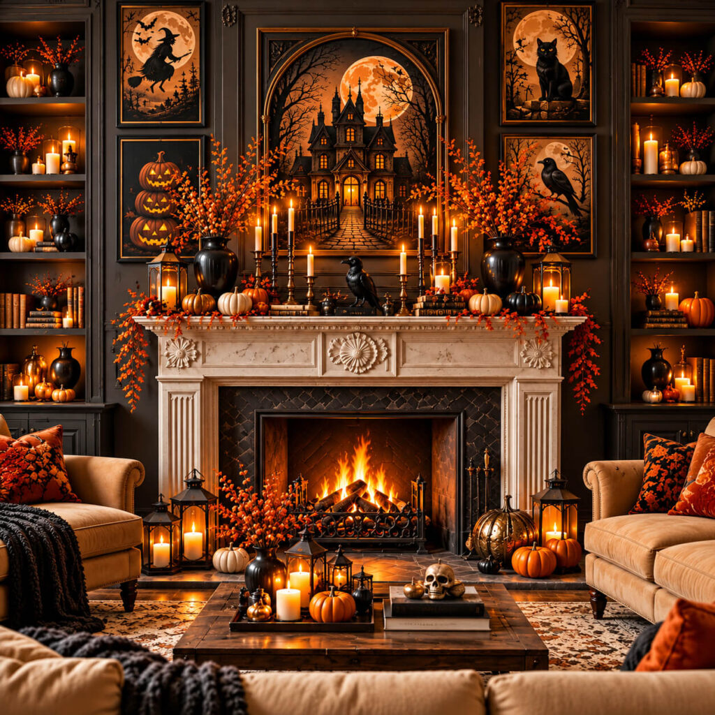 16 Halloween Living Room Ideas That Feel Spooky, Stylish, And Surprisingly Elegant